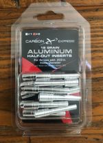 Carbon Express INSERTS Half Out Aluminum Fits - .203 Inside Diameter - 18 GR