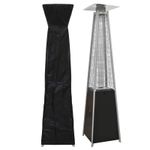 Pyramid Patio Heater, Gas 13kW Commercial Use, with Cover - Black