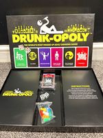 Drunk-opoly Adult Drinking Board Game Set w/ Board, Instructions, Dice & Pieces
