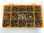 220 ASSORTED PIECE No. 6 8 10 STAINLESS FLANGE POZI PAN SELF TAPPING SCREWS KIT