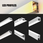 2M LED Profile Aluminium Channel Extrusion Housing Track For LED Strip Lights