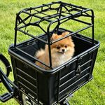 Dog Bike Basket Easy to Install with Cover for Mountain Bikes Travel Camping
