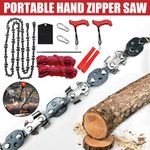 53 inch 68 Teeth Rope Saw High Reach Tree Limb Hand Rope Chain Saw Foldable NEW