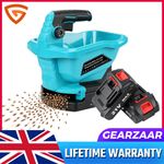 4L Cordless Spreader 21V Handheld Seed Spreader with 2* Battery +UK Plug Charger