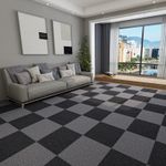Carpet Tiles 4/20/40/80pcs 50x50cm Non-Slip Office Home Retail Flooring Rugs UK