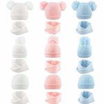 Baby Hat and Scarf Set Boy Girl Pom or Beanie Double Knitted Warm Snood 3-12 M