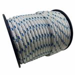 Quality Double Braid on Braid Polyester Mooring Yacht Marine Rope White Blue