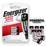 4LR44 A544 ENERGIZER Batteries 6V Alkaline PX28A 476A 28A L1325 *LONG EXPIRY*