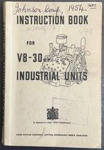 FORD V8 30HP INDUSTRIAL UNITS Instruction Book MAY 1947 #N5826/547