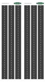 Straight Road Sheet - TT:120 Roads - Model Railway - TT120