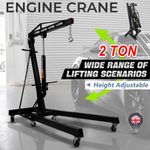 2 Ton Hydraulic Engine Crane Stand Hoist Lift Lifter Jack Lifting Garage Folding