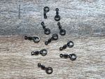 10, 20, 30, 50 or 100 SIZE 20 MICRO RING & HOOK SWIVELS - NON REFLECTIVE FINISH