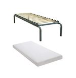 Static Caravan Single Bed Duo Legs 6ft X 2ft 3" Bed Frame and Foam Mattress