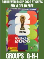 PANINI WORLD CUP STICKERS 2026 - GROUPS G,H,I,