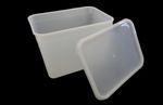 4 Litre Rectangular Ice Cream tubs / Food storage containers with Lids