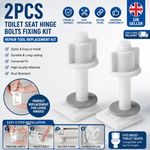 2Pcs Repair Tool Replacement Toilet Seat Hinge Bolts Screws Fixing Fitting Kit