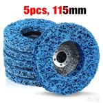 5PCS Poly Strip Wheel Discs Paint Rust Remove Abrasive Angle Grinder 115mm 4.5"