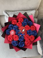 Eternal Glitter Rose Bouquet - SPIDER MAN 50 rose 