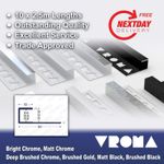 10X TILE TRIM SQUARE EDGE BOX CAPPING - ALUMINIUM - VROMA HEAVY DUTY - BOX of 10