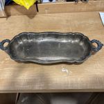 Vintage EPCA Bristal Silver 57 Tray with 4 legs and handles 14in X 5in 