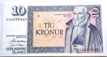 @@@ A SUPERB UNC  ICELAND 1961 TEN KRONUR  RANDOM NUMBERS @@@