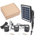 Solar Powered Pond Lights 3-in-1 RGB LED Submersible Fountain Underwater Lights
