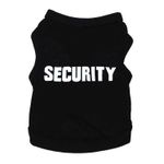 Dog Black SECURITY Puppy Clothes T-Shirt Coat Vest Top Warm XS S M L XL 2XL 3XL