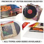 12 Inch Clear Plastic Outer Polythene Record Sleeves 12" Vinyl Covers All Sizes