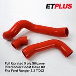 Silicone Intercooler Boost Hose Kit fits Ford Ranger 3.2 TDCI 2011+ Uprated 5Ply