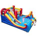 Inflatable Water Park Kids Bouncy Castle with Double Slides(without Blower)