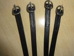 QUALITY LEATHER SPUR STRAPS - BLACK or HAVANA 19" X 1/2"