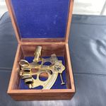  Nautical Brass Marine 5" Sextant with Wooden Box Marine Maritime