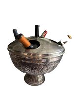 Antique 5 bottle  Wine Cooler Silverplate