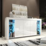 Display Sideboard TV Unit Cabinet Storage High Gloss Matt Doors Free LED 164cm