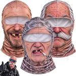 Funny Realistic Face Ski Mask,Old F*cker Man Winter Face Mask,3D Novelty Old Man