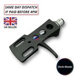 Black Headshell With Wires for Technics Numark Pioneer Audio Technica All Decks