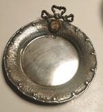 ANTIQUE SOLID SILVER TRINKET DISH/TRAY