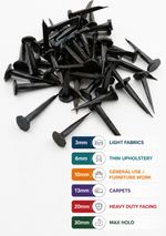 Blued Cut Carpet Tacks Upholstery  Nails3mm-30mm Heavy Duty Wood Floor Furniture