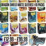 DRAGON SHIELD MATTE STANDARD CARD SLEEVES 100 PER PACK 1-10 PACKS POKEMON MTG