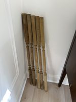 5 VTG Reclaimed Salvage Farm Table Wood Legs 36” tall Turned Crafter