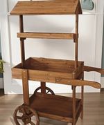 Brown Wooden Plant Trolley Cart, Sweet Candy Cart *brand New Boxed* #2