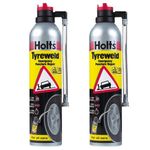 2 x Holts Tyre Weld 400ml Car Puncture Repair Sealant Can Aerosol Tire Fix
