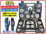 UNIVERSAL NEW BRAKE CALIPER PISTON REWIND WIND BACK TOOL KIT 23 PIECE SET UK NEW
