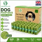 GREENER WALKER Poo Bags for Dog Waste, 540 Extra Thick Strong 100% Leak Proof