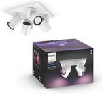 Philips Hue Argenta White & Colour Ambiance Smart 4X Ceiling Spotlight Plate LED
