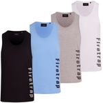 Firetrap Men’s Sublimation Print Vest Sleeveless Summer Tank Top Lightweight