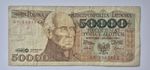 Poland banknote 50000 zlotych 1989  50.000 zl  Very Fine VF 