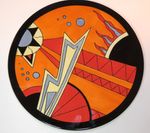 Lorna Bailey Carlton Ware Limited Edition  13 1/2" Jazz Pattern Charger 1990s