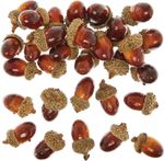 Baker Ross FN307 Artificial Acorns for Crafts - Pack of 30, Autumn Craft Essenti