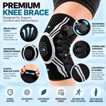 Knee Brace Support Adjustable Dial Compression Sleeve Pain Relief Arthritis Gym
